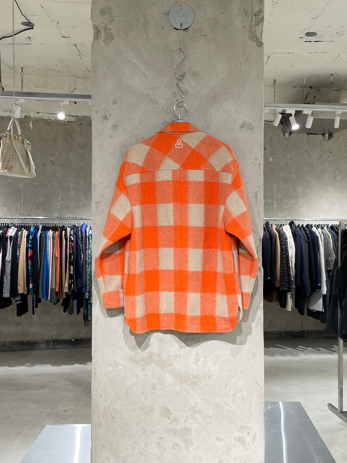 이자벨 마랑 오렌지 체스트 포켓 울 체크 자켓 상품이미지6