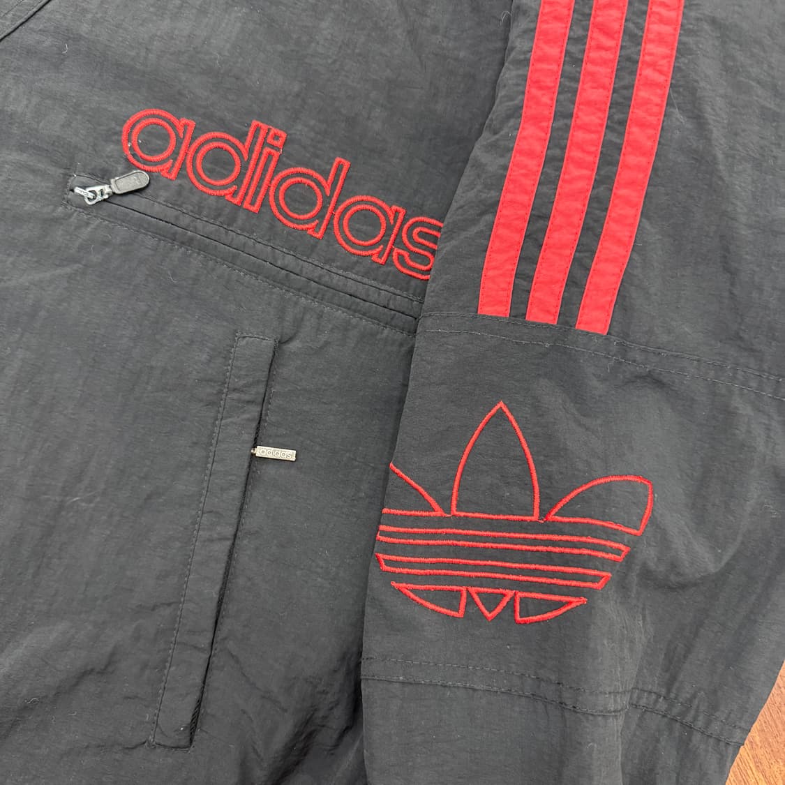 110(2XL~3XL) 아디다스 90s 올드스쿨 누빔 후드 자켓  상품이미지3