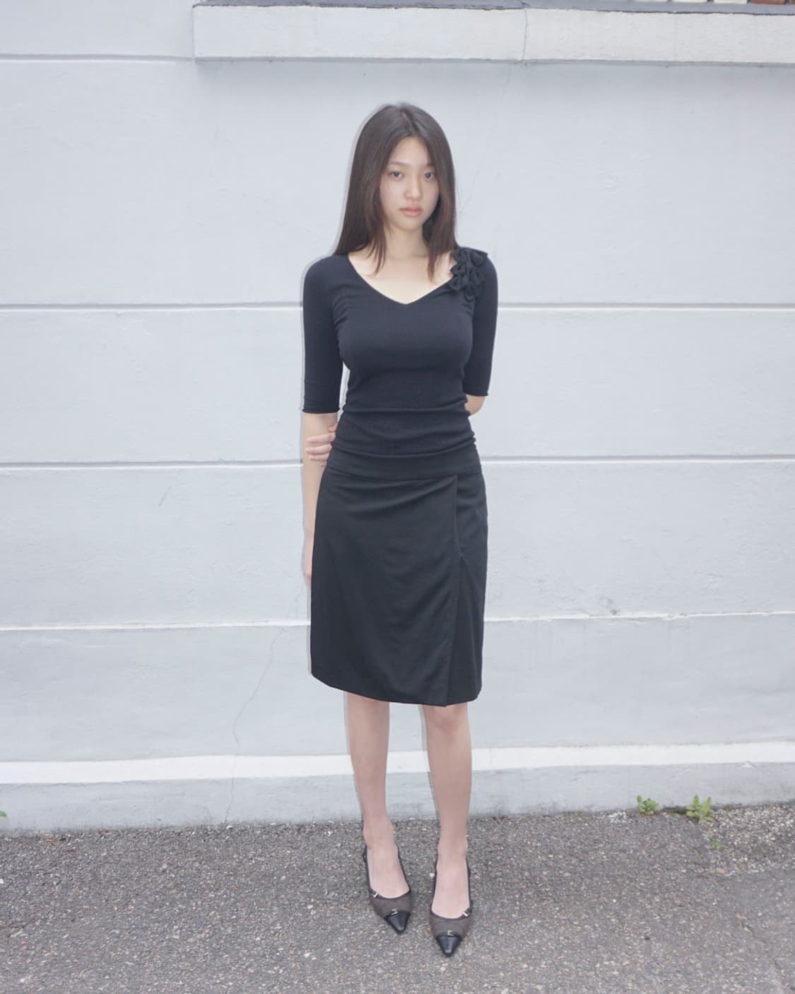 Emporio Armani ribbon detail knit top 상품이미지2