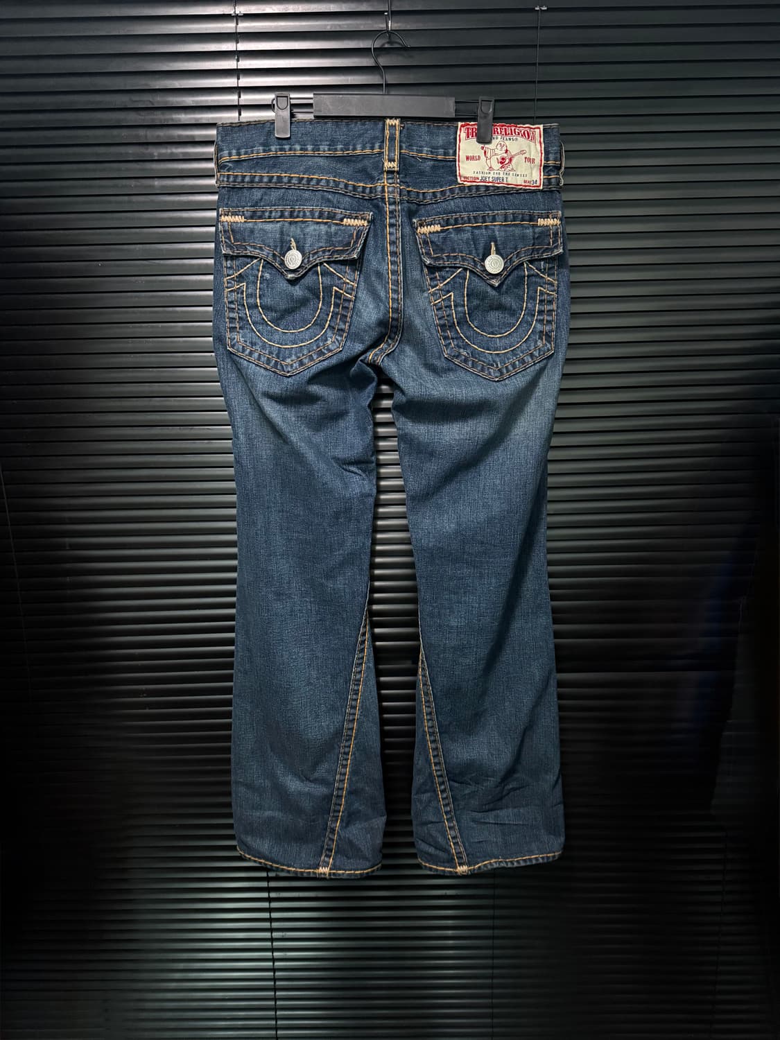 트루릴리젼 조이 웨스턴 부츠컷 와이드 플레어진 통바지 데님 34 나팔바지 상품이미지5