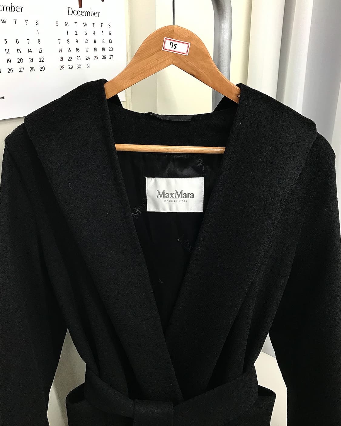 막스마라 카멜울 후드 벨티드 코트 상품이미지2