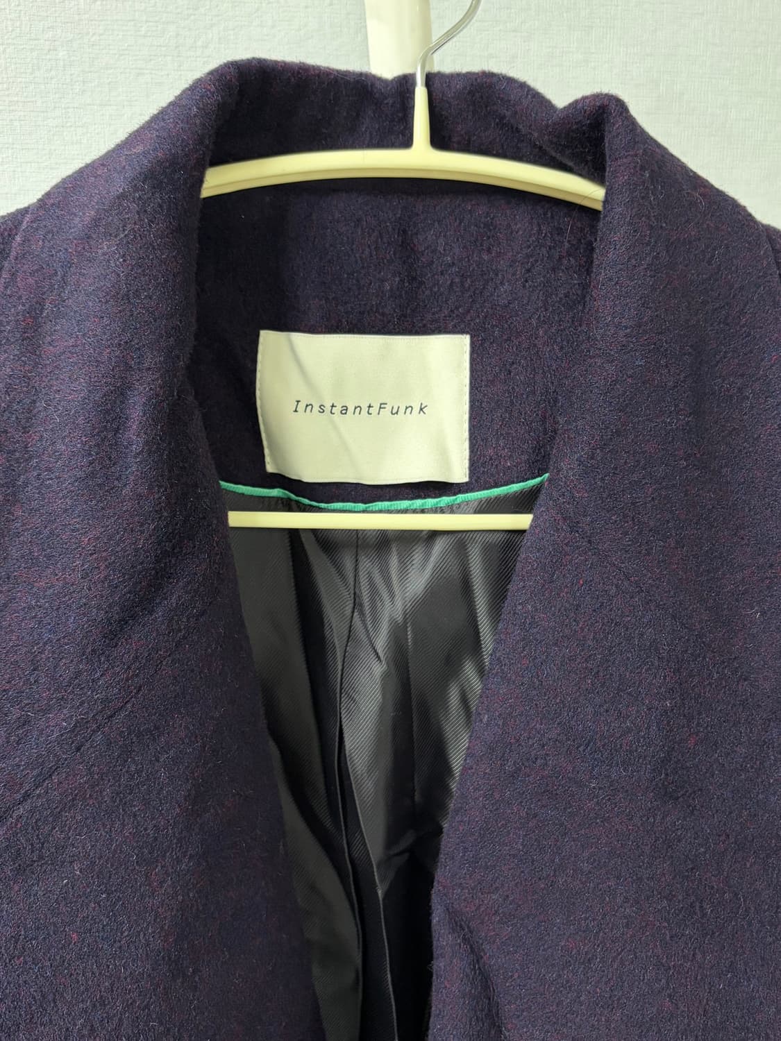 인스턴트펑크 오버핏 더블 롱코트 퍼플 상품이미지4