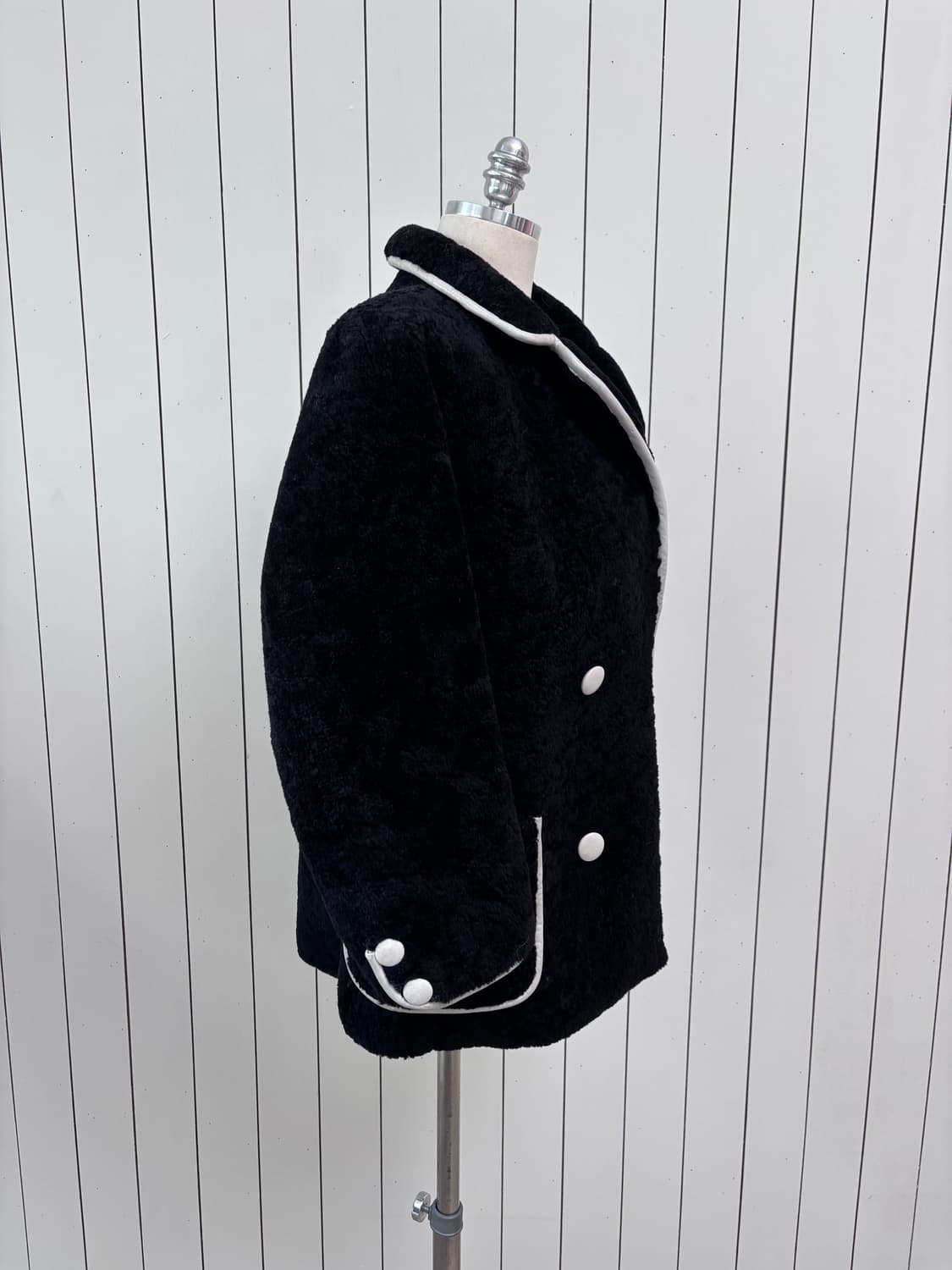 USA 블랙 쉬어링 코트 상품이미지3