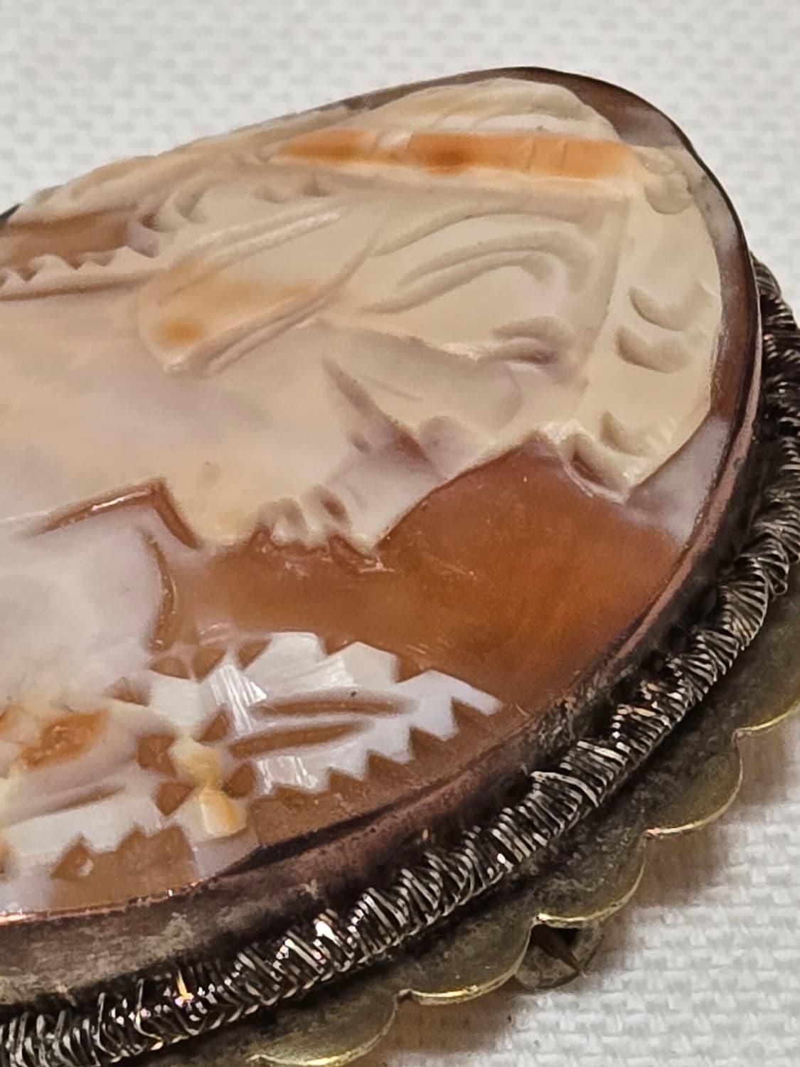 유럽 빈티지 쉘 카메오 브로치 & 펜던트 겸용 (핸드카빙) 상품이미지4