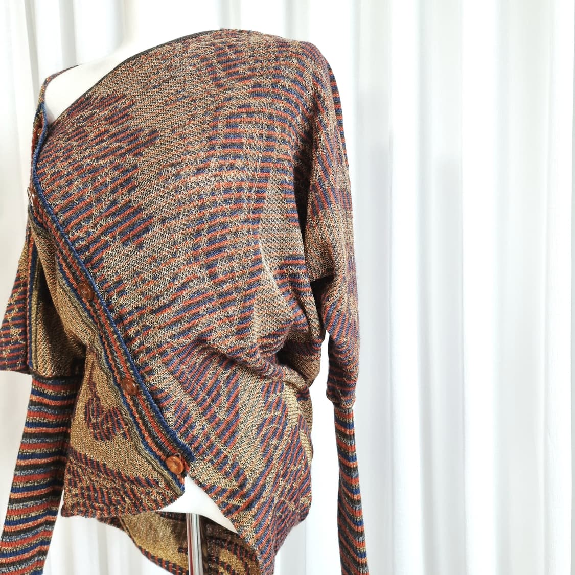 비비안웨스트우드 골드사믹스 오버핏 언발란스 가디건 (프리사이즈) 상태최상 상품이미지6