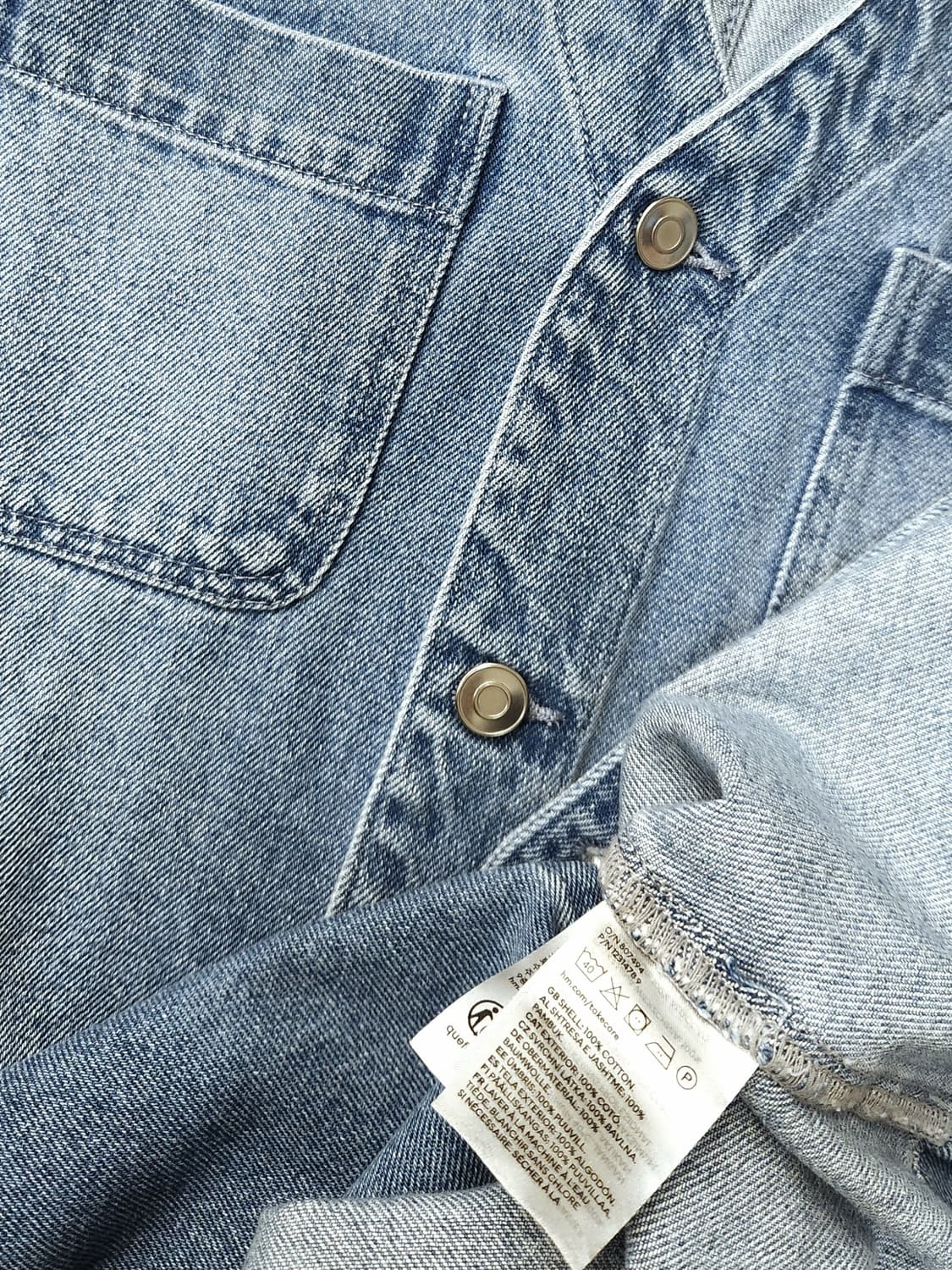 (새상품급)H&M 데님 롱베스트 원피스M 상품이미지7