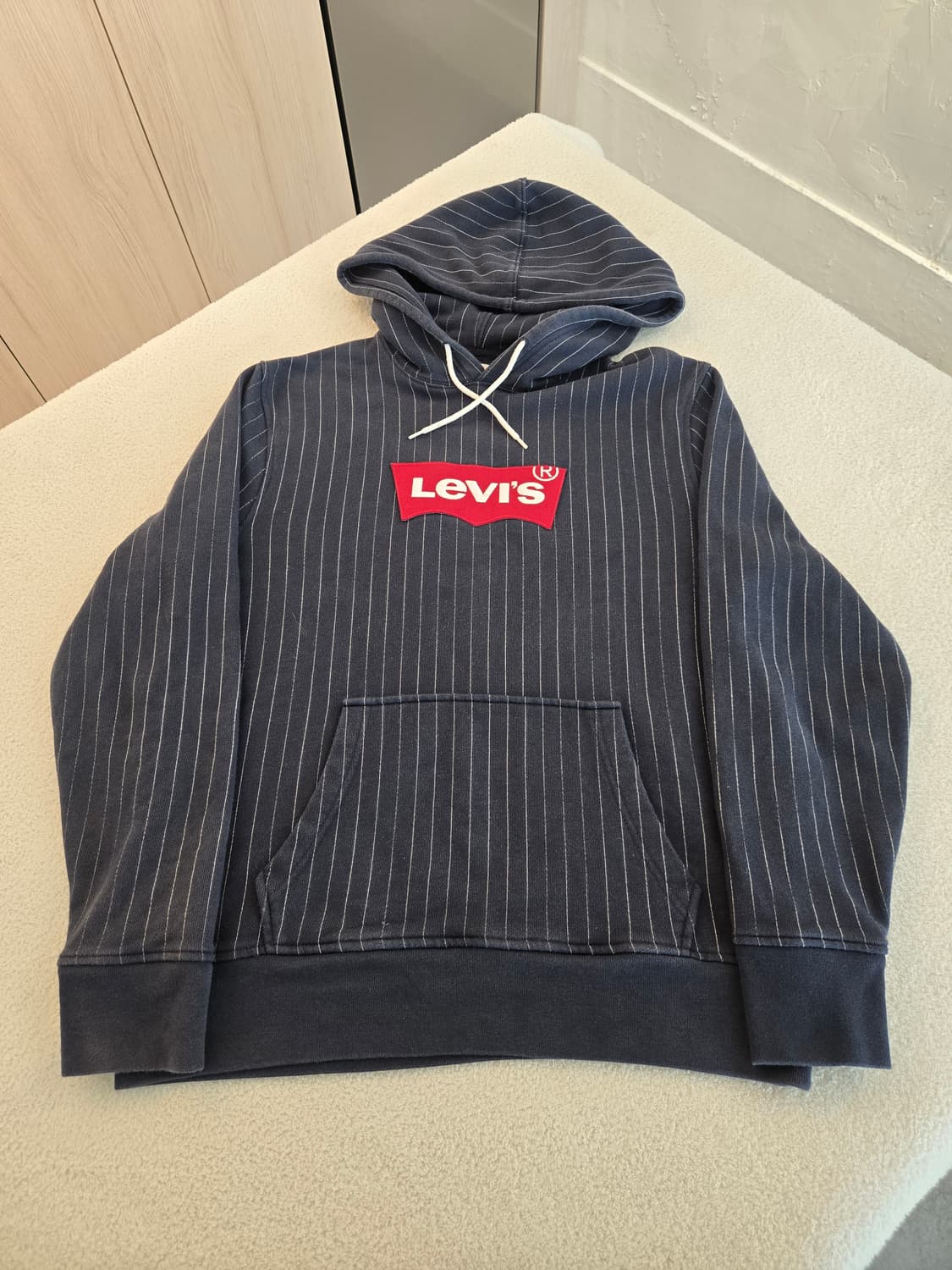 리바이스 스트라이프 후드티 네이비 M 상품이미지2