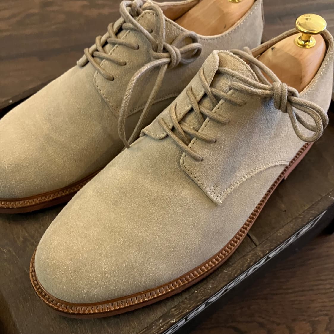 폴로 랄프로렌 스웨이드 더비 슈즈 US 8EE 상품이미지1