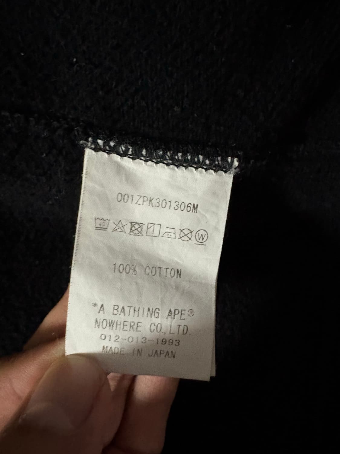 베이프 원포인트 샤크후드집업 L (릴렉스드핏) 판매합니다 상품이미지5