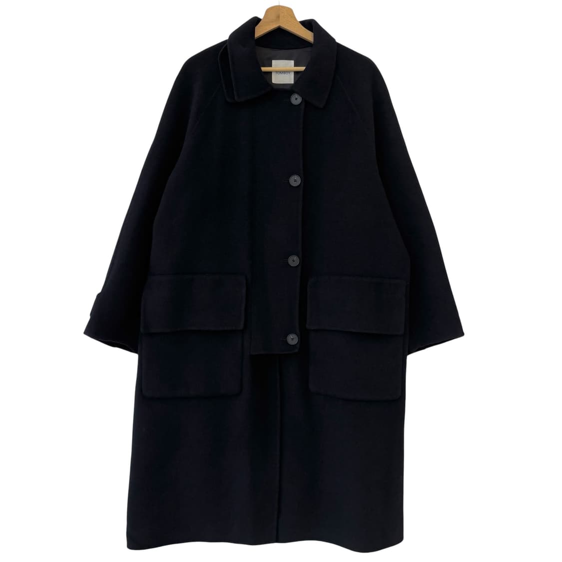 스튜디오톰보이 아웃포켓 울 앙고라 코트 네이비 F 상품이미지1