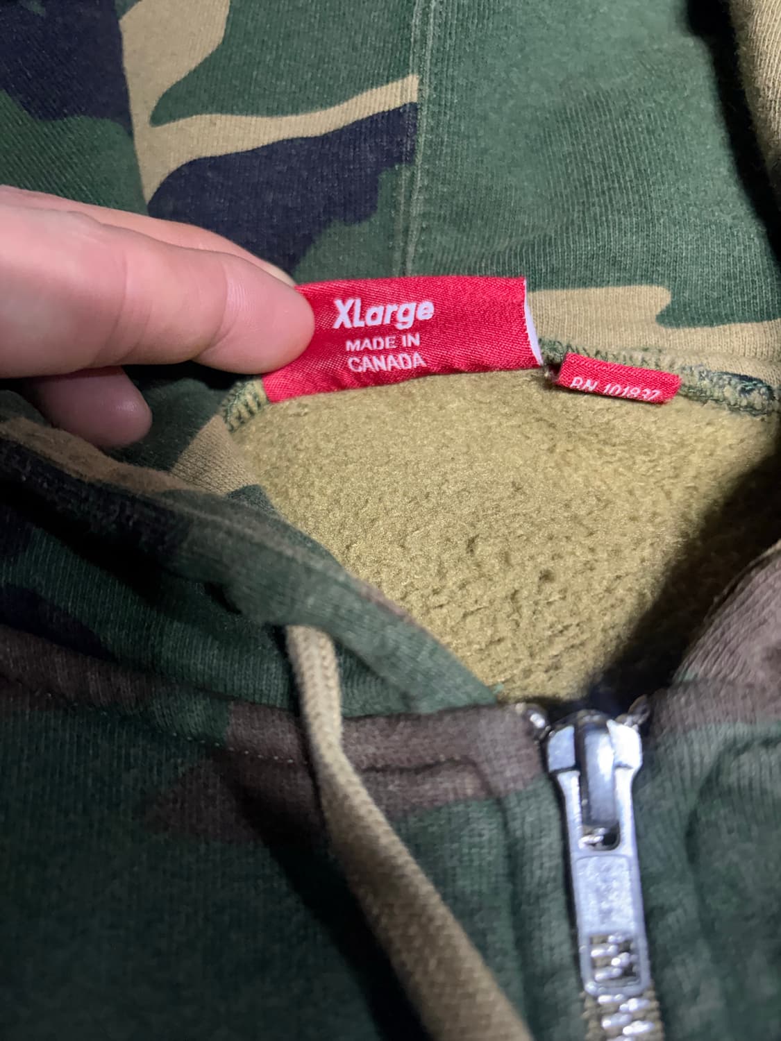 슈프림 스몰박스로고 카모 후드집업 XL 상품이미지3