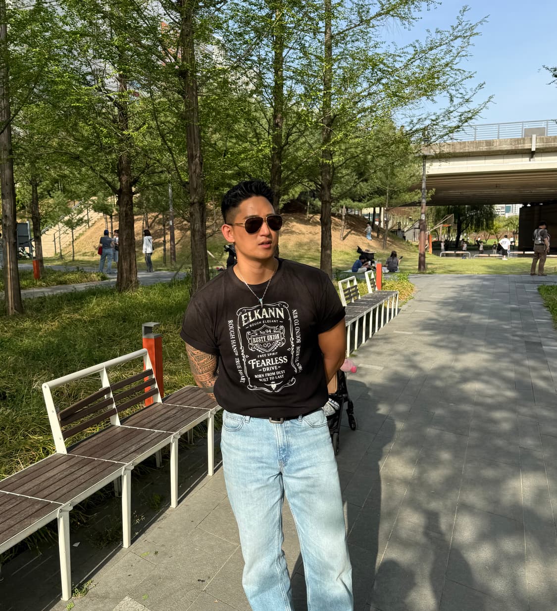 빈티지 위스키 티셔츠 엘칸 상품이미지4