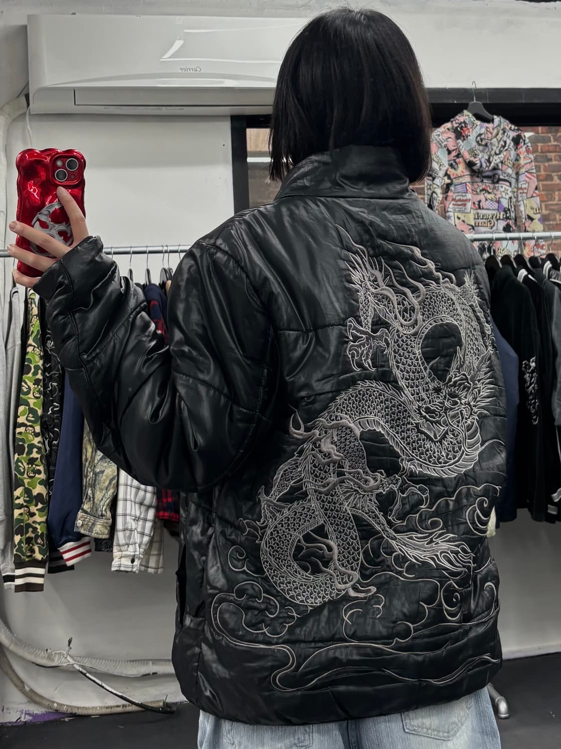 카라쿠리 타마시 오리엔탈 드래곤 패딩 상품이미지1