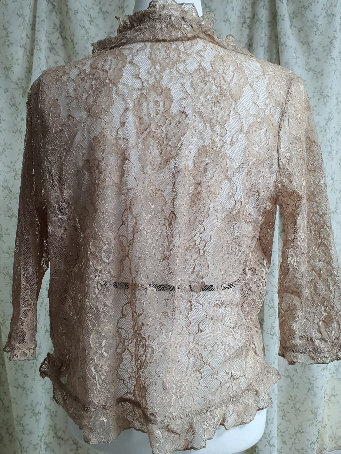 [일본빈티지] 갸루 레이스 프릴 반팔 가디건 상품이미지5