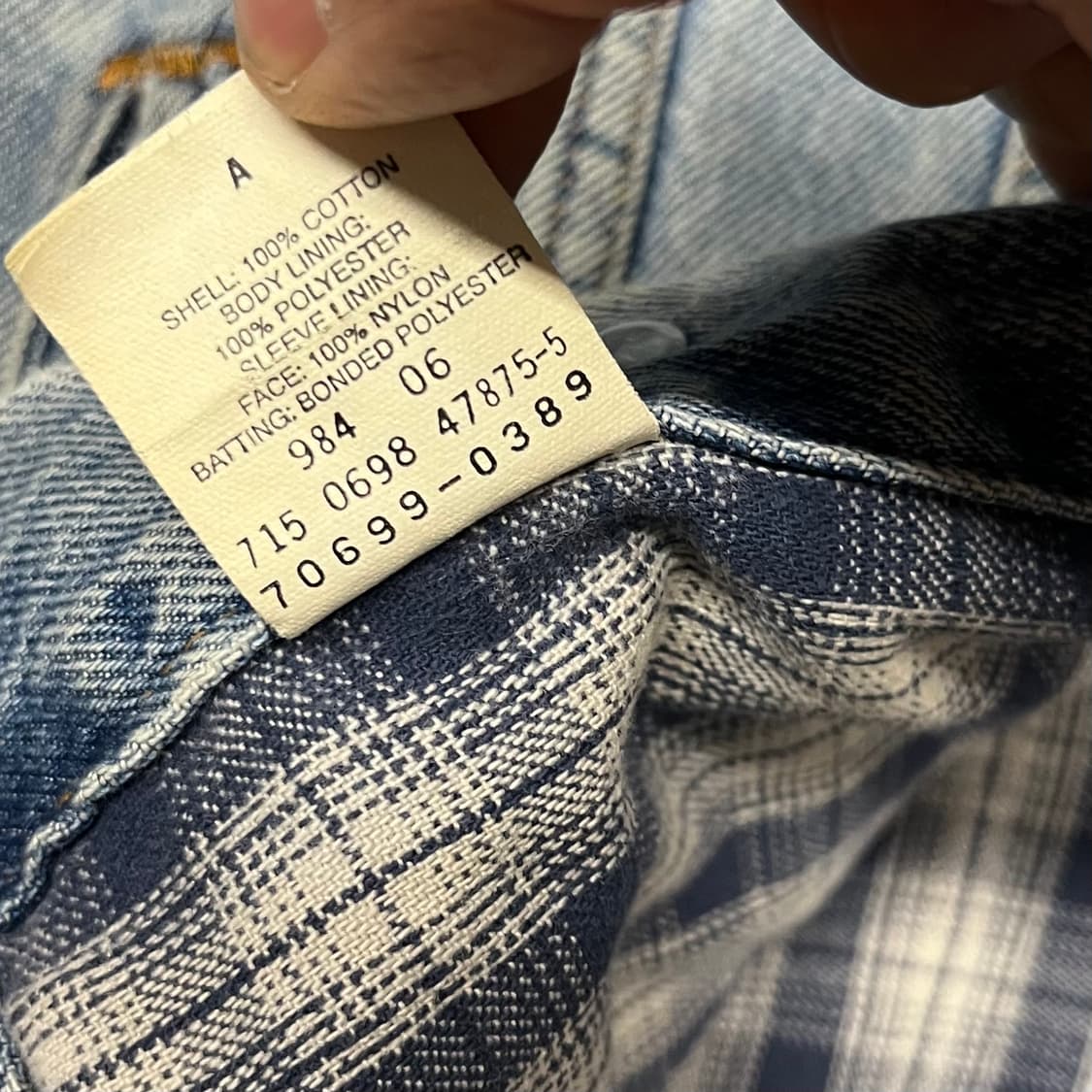 90s 리바이스 플란넬 라인드 데님 자켓 (105) 상품이미지5