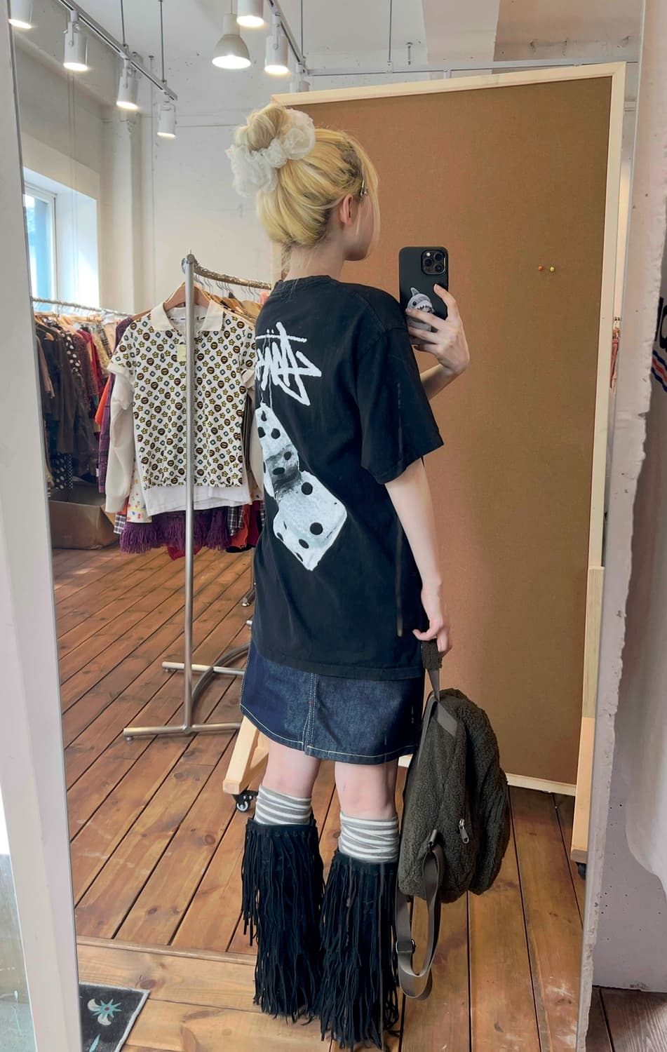 스투시 베이직 블랙 반팔  상품이미지3