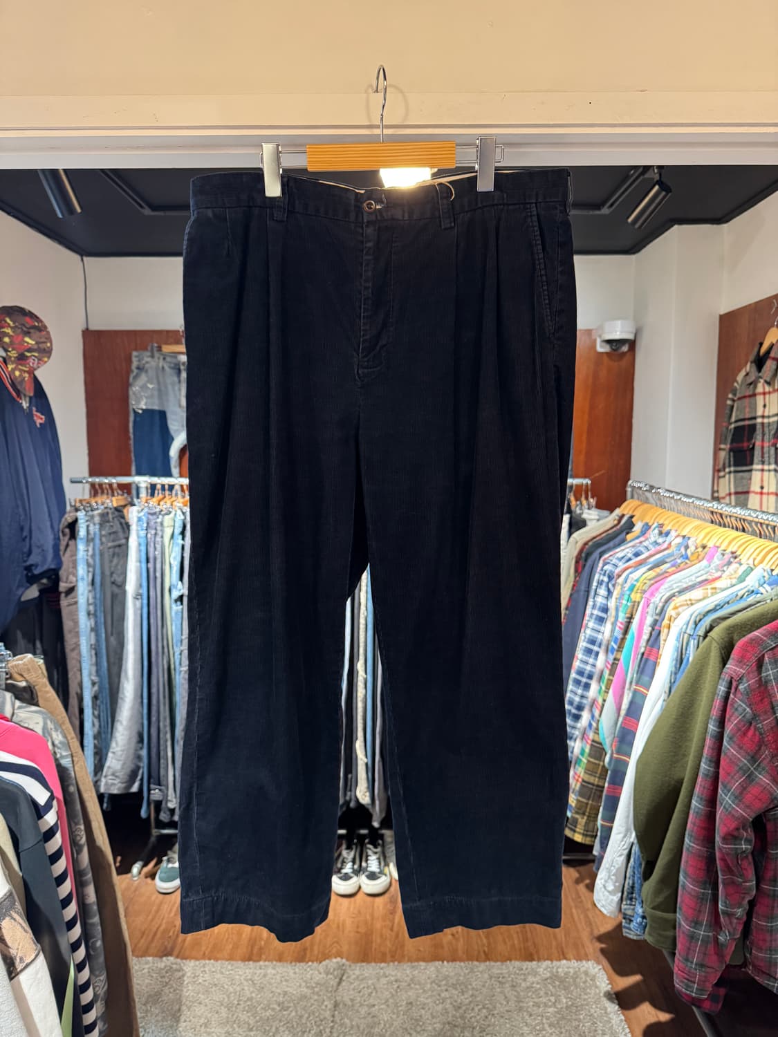 폴로랄프로렌 투턱 코듀로이 팬츠 빈티지 골덴바지 네이비 38 상품이미지1