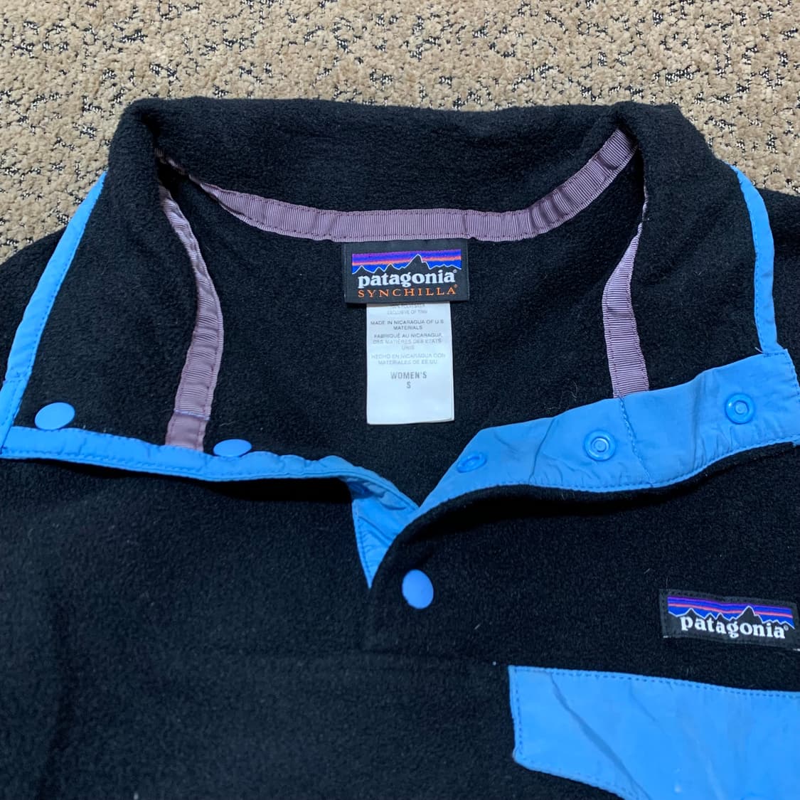 Patagonia 신칠라 스냅티 블랙/블루 w(s) 상품이미지6