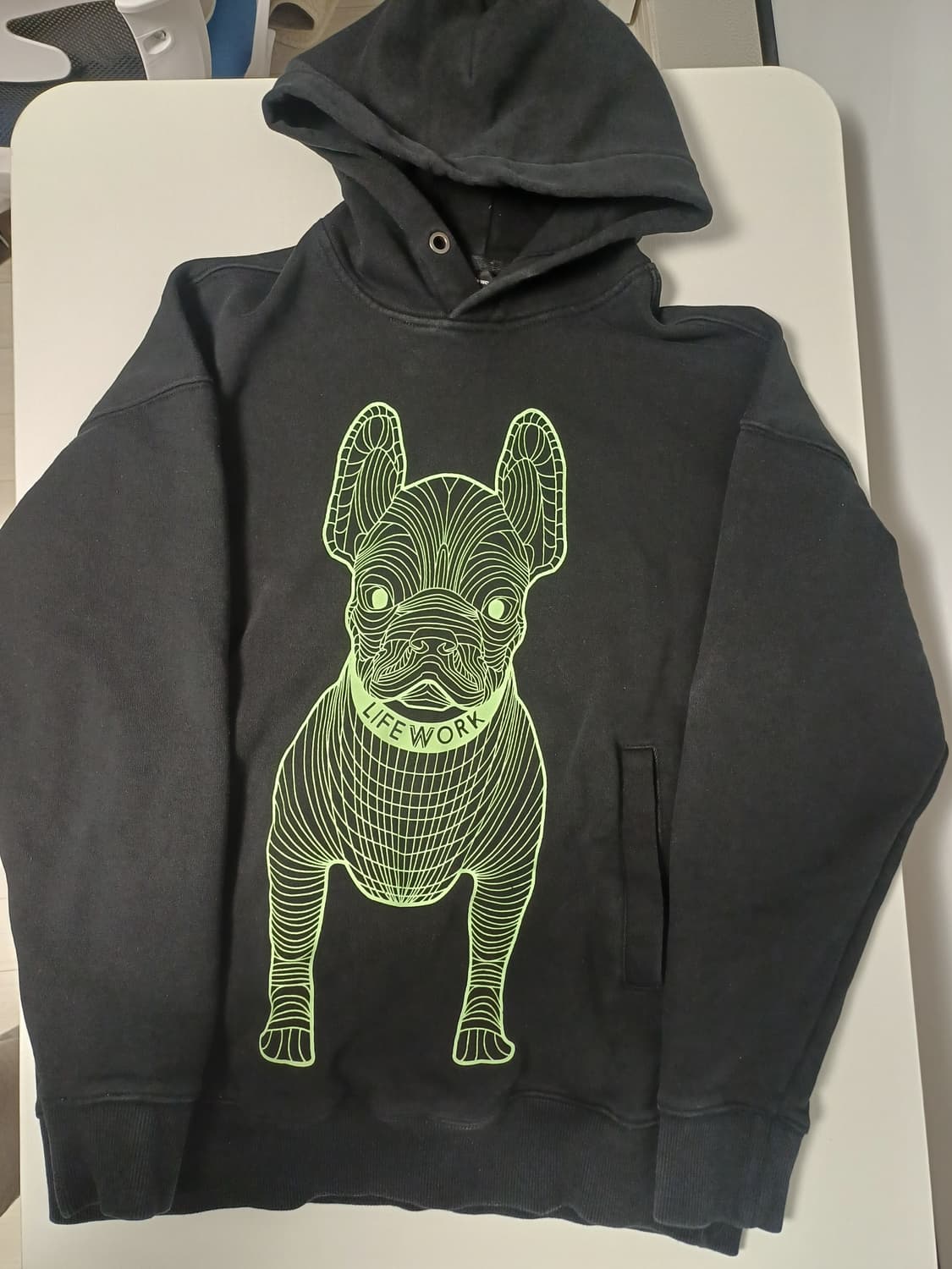 라이프워크(Lifework) 시그니처 라독 와이어 후드 - 블랙/네온 상품이미지5