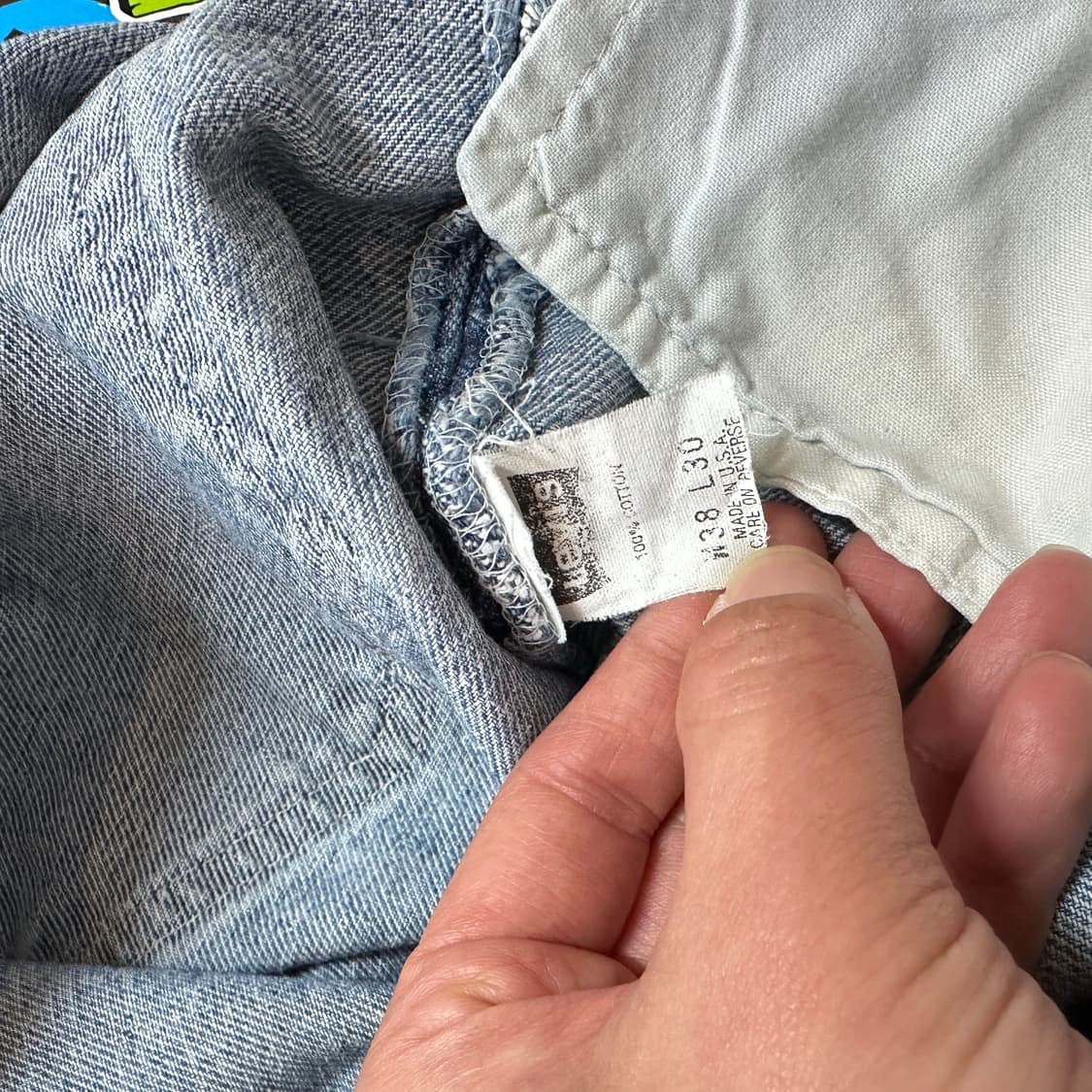 9~00s USA 리바이스 505 블루 진 데님 팬츠 38 상품이미지10
