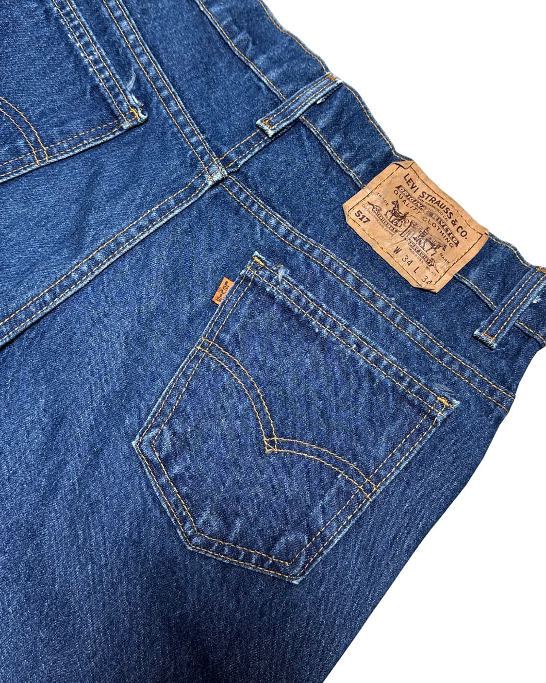 90s 리바이스517 오렌지탭 부츠컷 데님 팬츠 32x34 상품이미지6