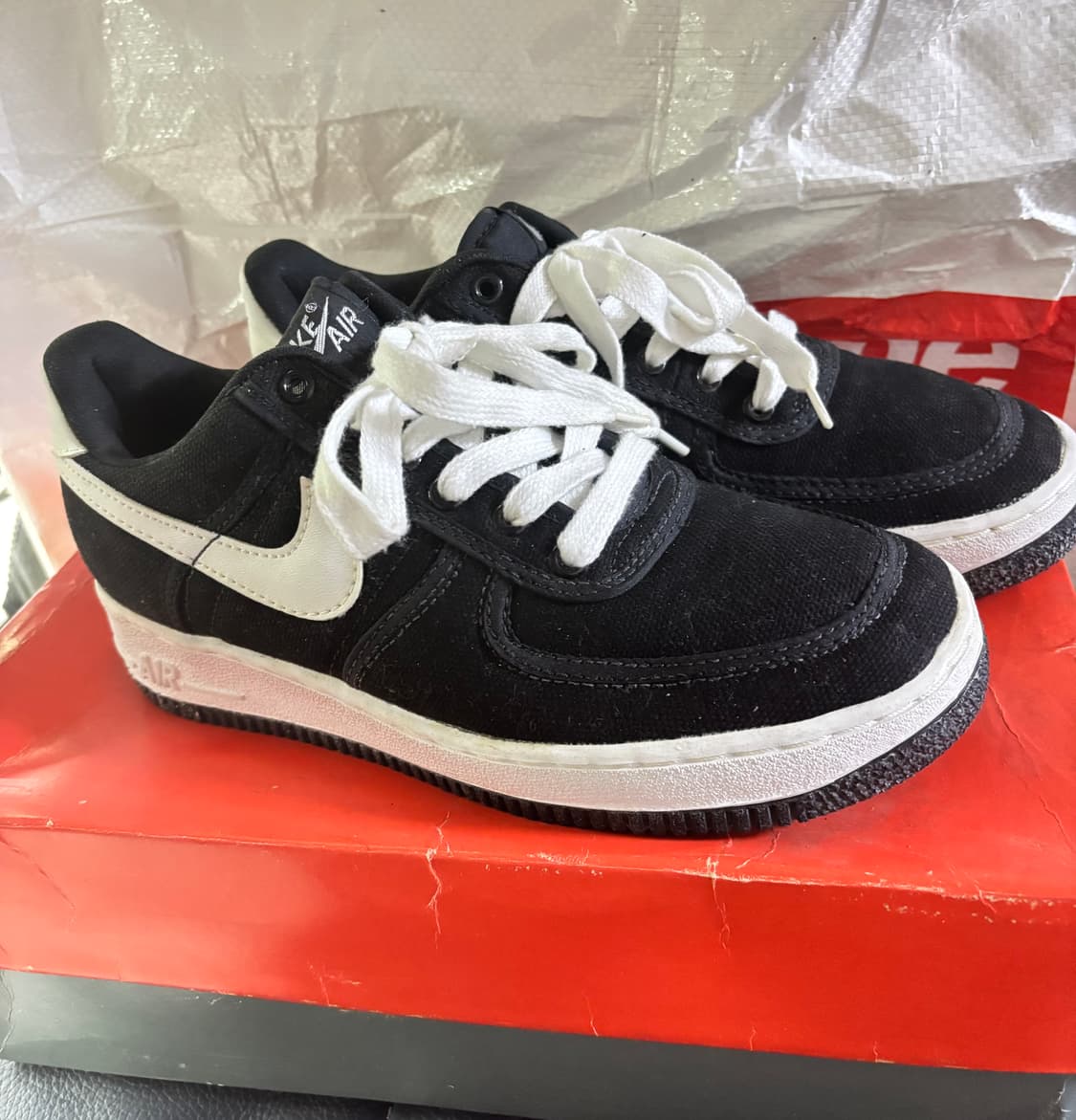 94년 나이키 에어포스 1 cvs 검/흰 상품이미지4