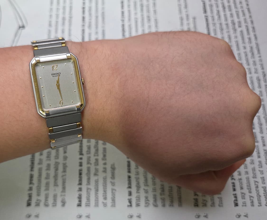 빈티지 세이코 사각탱크 그레이 다이얼 칼침핸즈 슬림쿼츠 브레이슬릿 ver 상품이미지9
