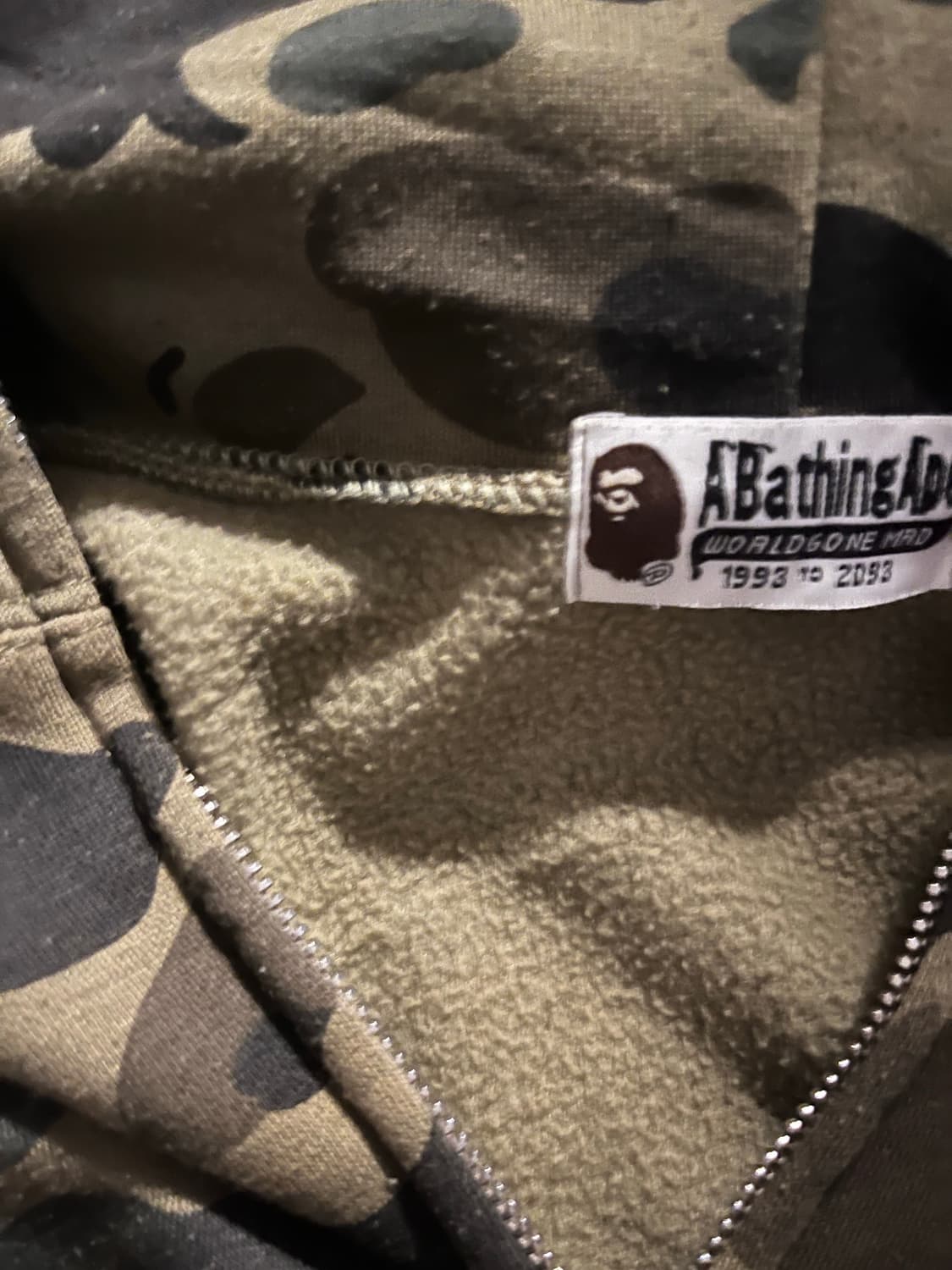 베이프 녹계 후드집업 상품이미지3