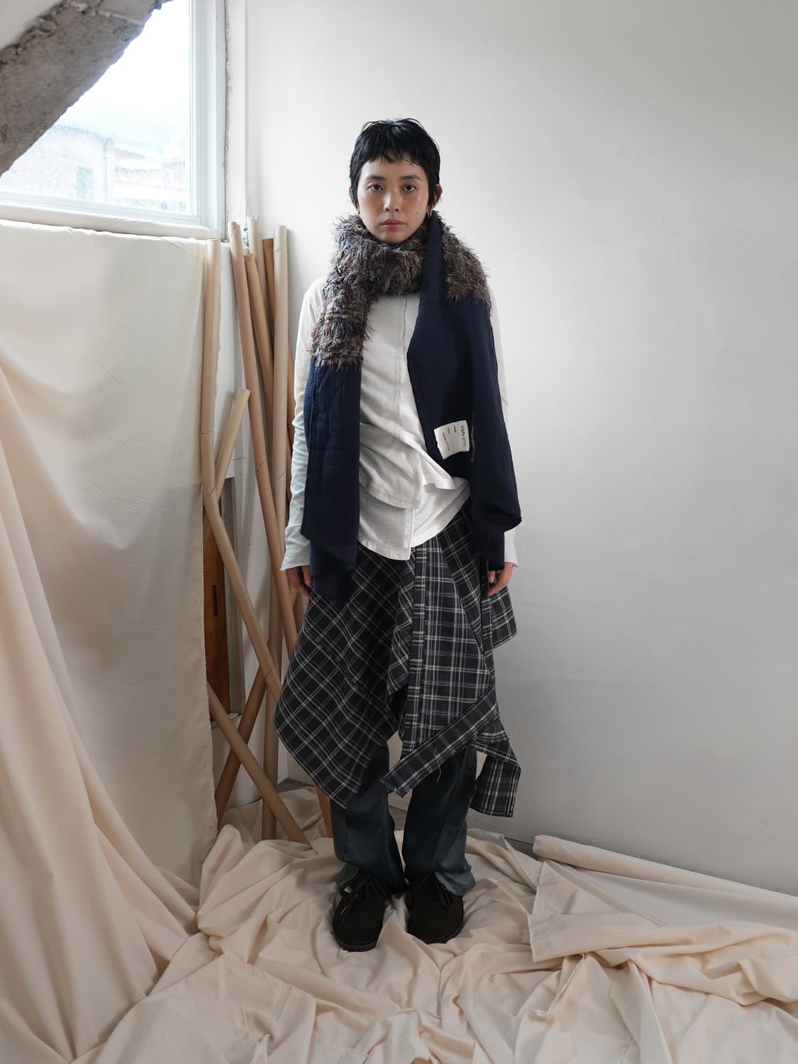 DOUBLE LAYER REVERSIBLE TEE SNOW DRIFT 상품이미지2