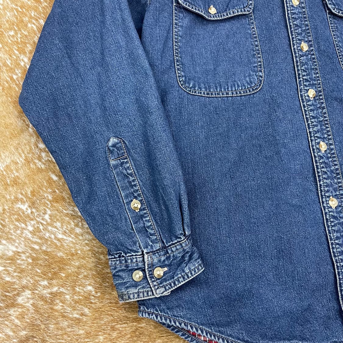 90's Columbia denim shirt 상품이미지4