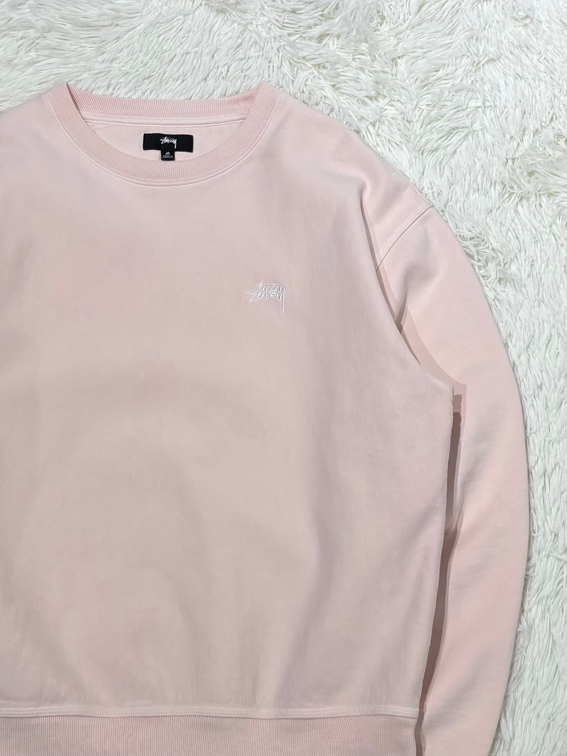 스투시 베이비핑크 베이직 맨투맨 상품이미지6