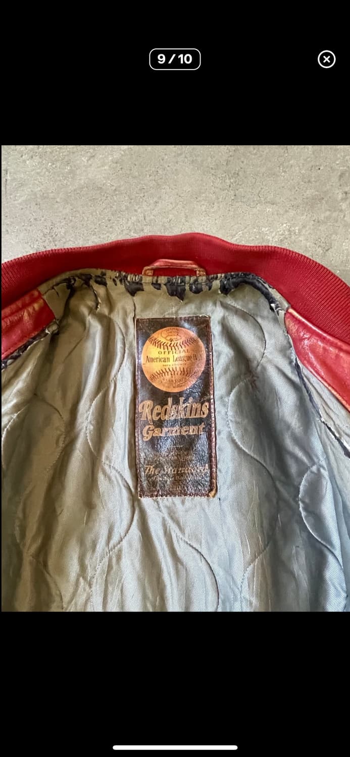 Redskins Leather Varsity Jacket 상품이미지9