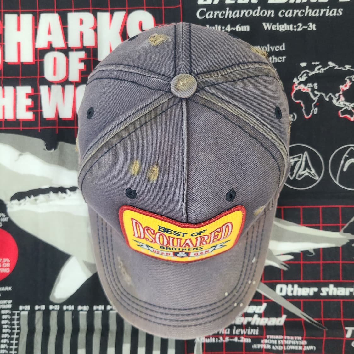 디스퀘어드2 빈티지 데미지 워싱 썬페이딩 모자 볼캡 상품이미지4