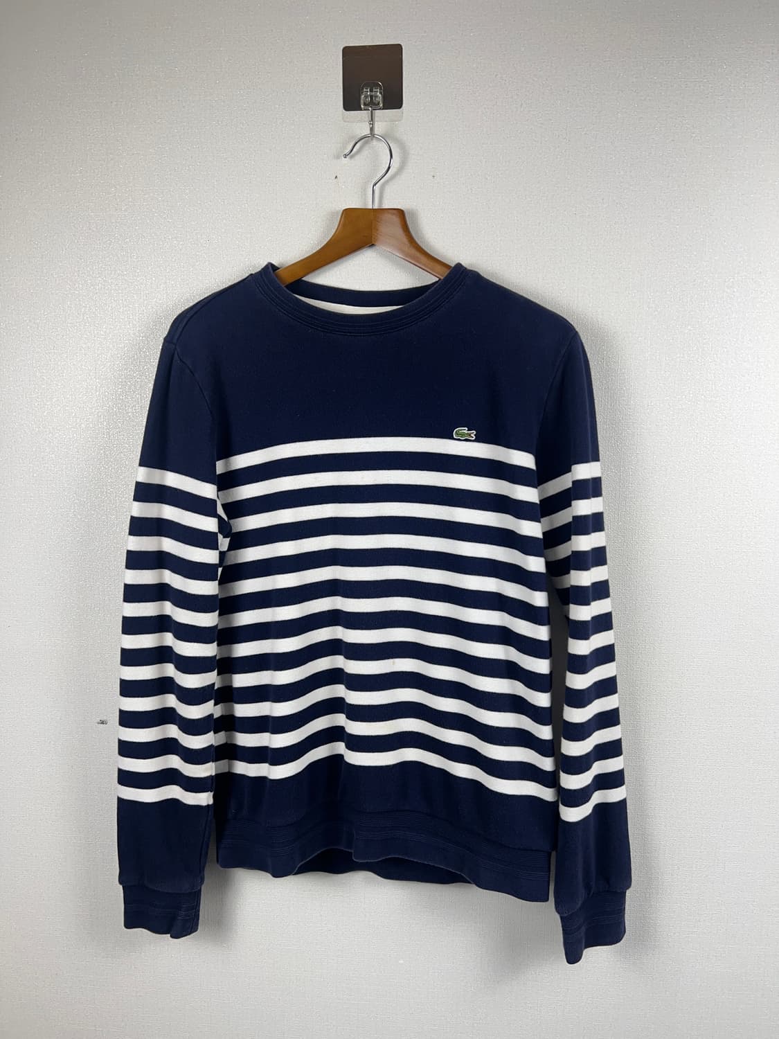 라코스테 남성 스트라이프 코튼 니트 맨투맨 4호 상품이미지2