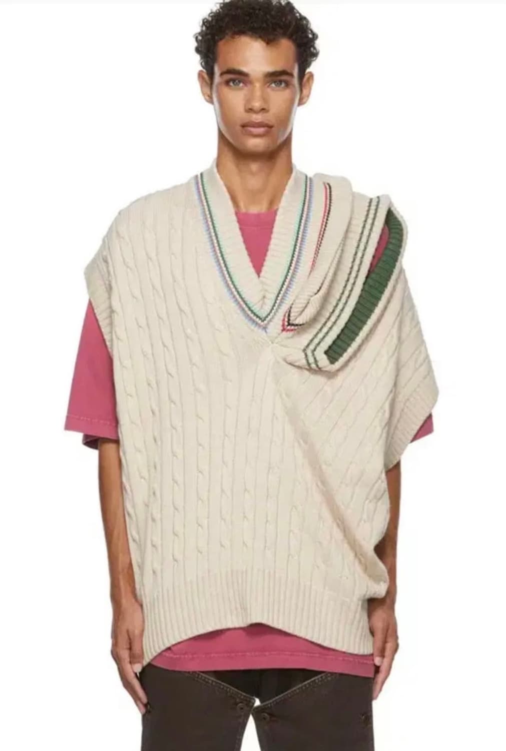 와이프로젝트 트리플 넥라인 니트 베스트 상품이미지2