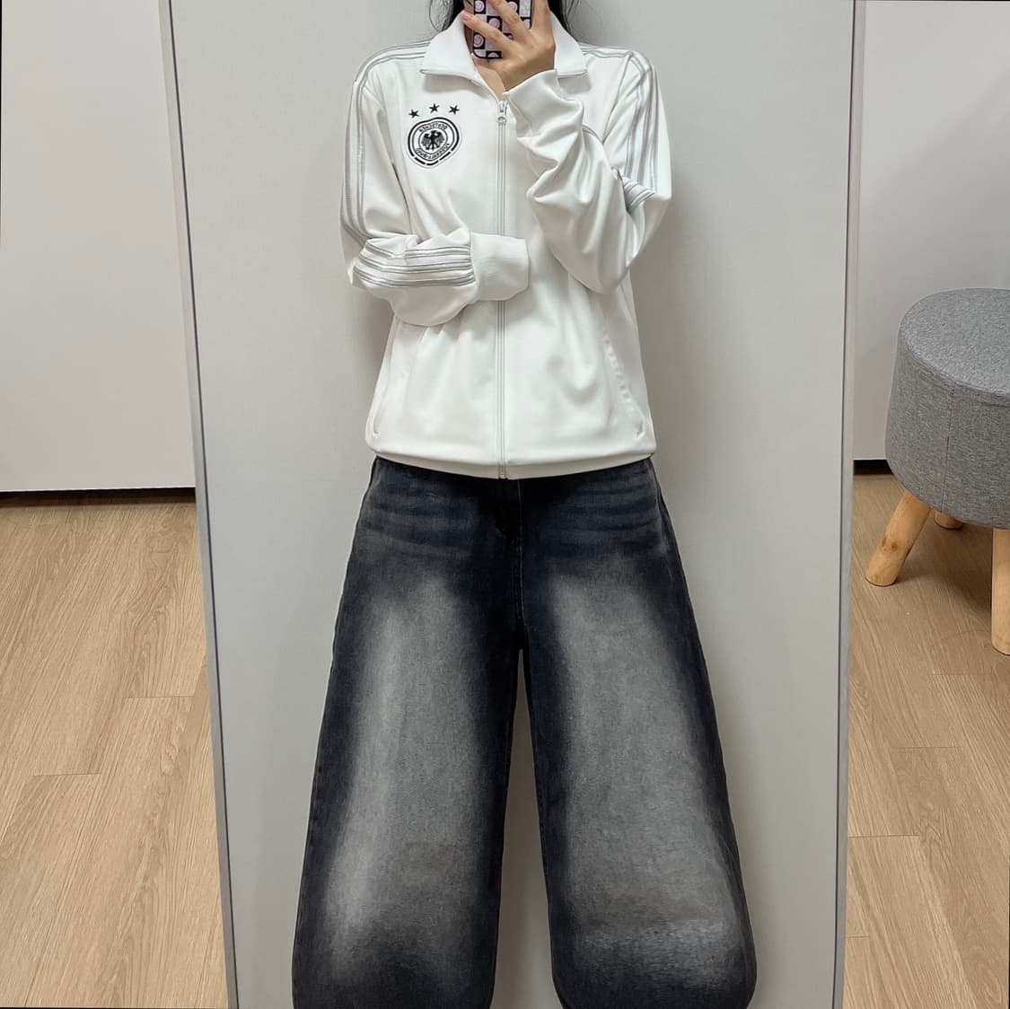 아디다스 독일 국대 화이트 실버 트랙탑 져지 상품이미지1