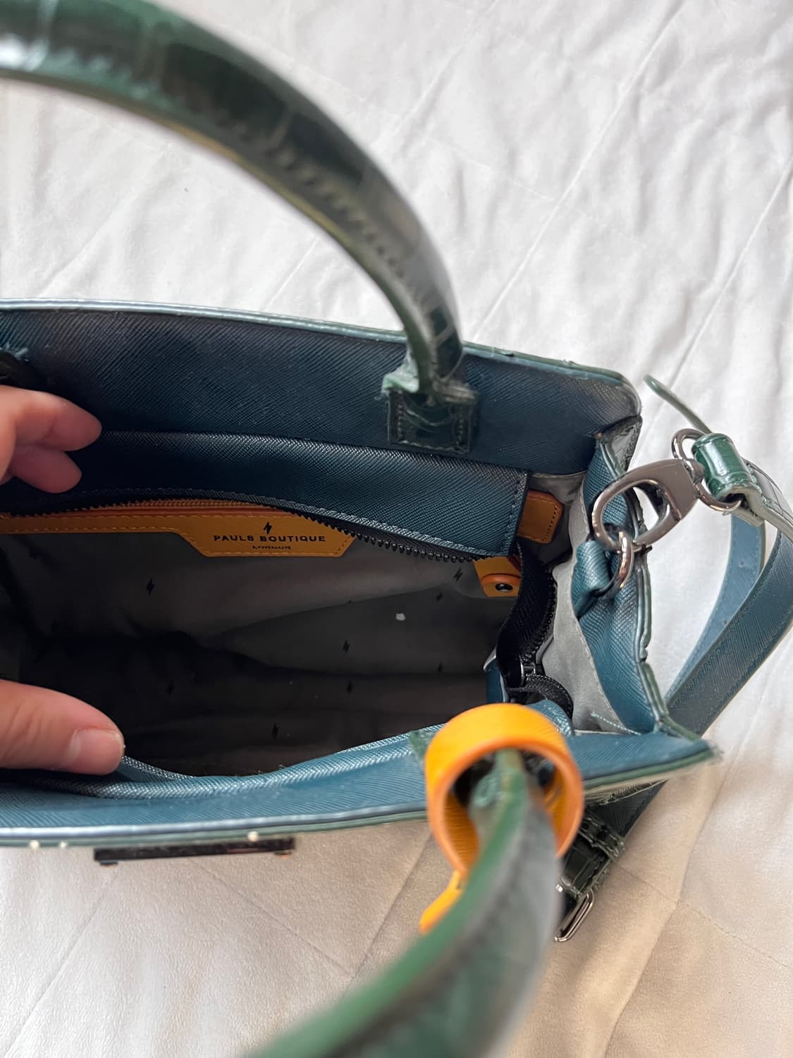 폴스부띠끄 런던 딥그린 크로코백 상품이미지3