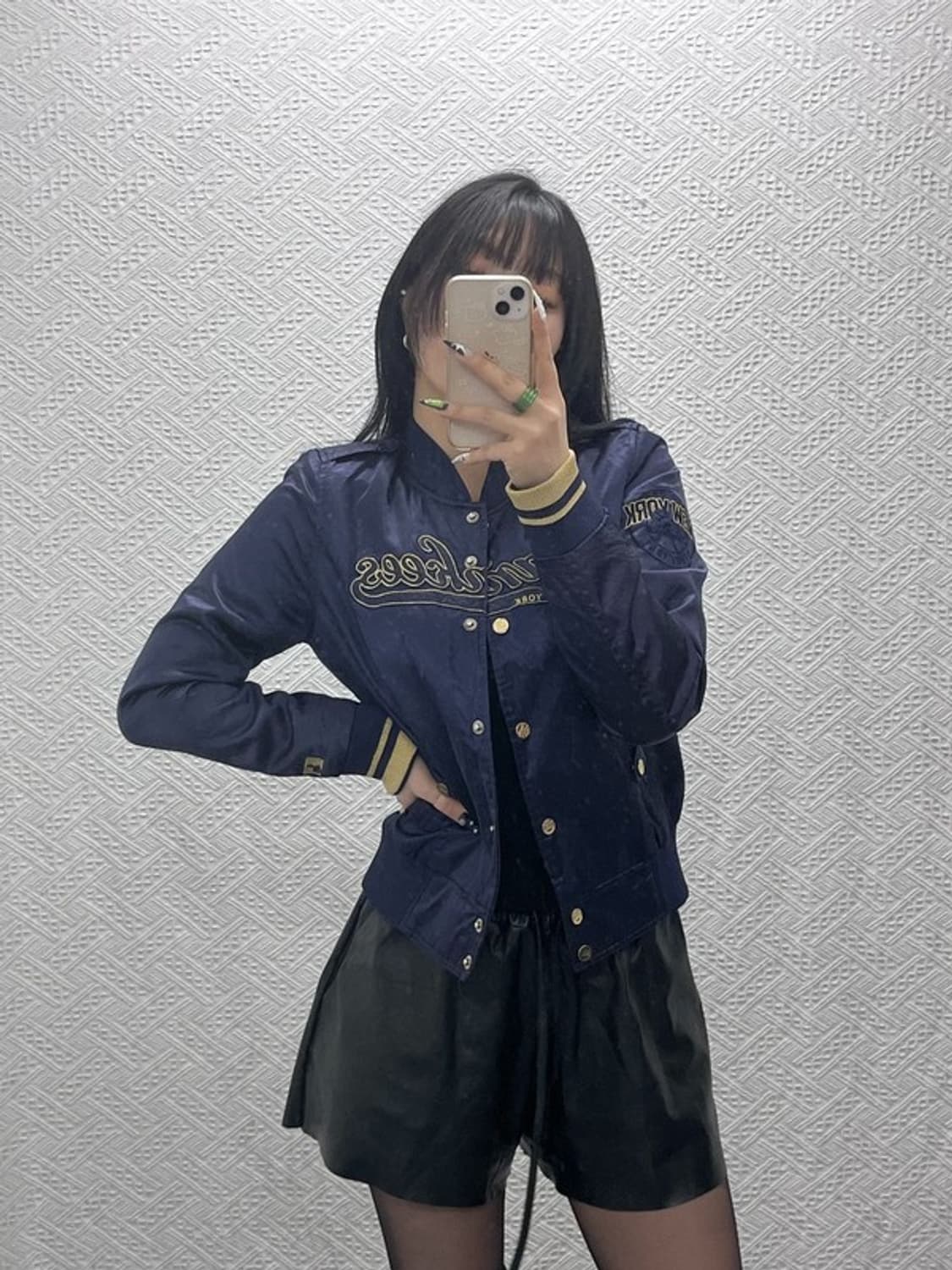 MLB 뉴욕 양키스 올드스쿨 새틴 바시티 자켓 90 C08858 상품이미지2