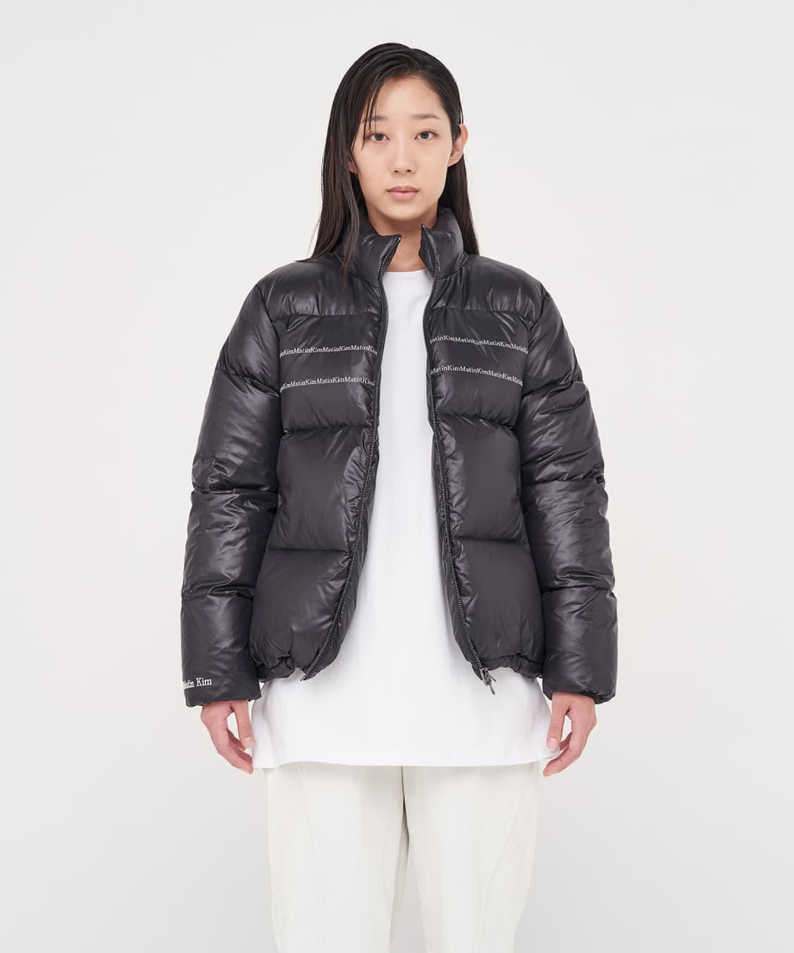 마뗑킴 GLOSSY PUFFER JACKET IN BLACK - S 상품이미지1