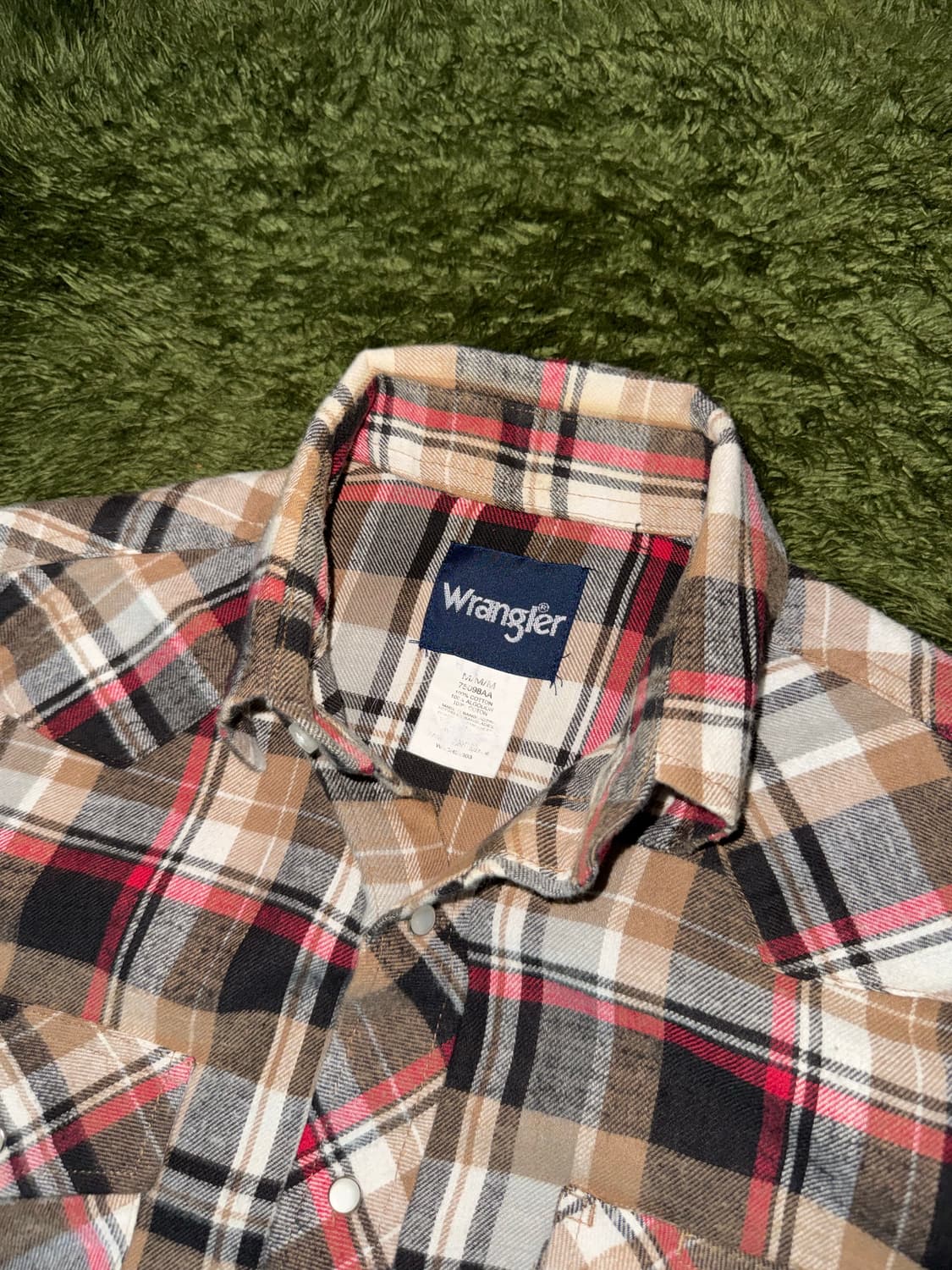 [M] Wrangler 올드 랭글러 펄 스냅 웨스턴 셔츠 플레이드 상품이미지3