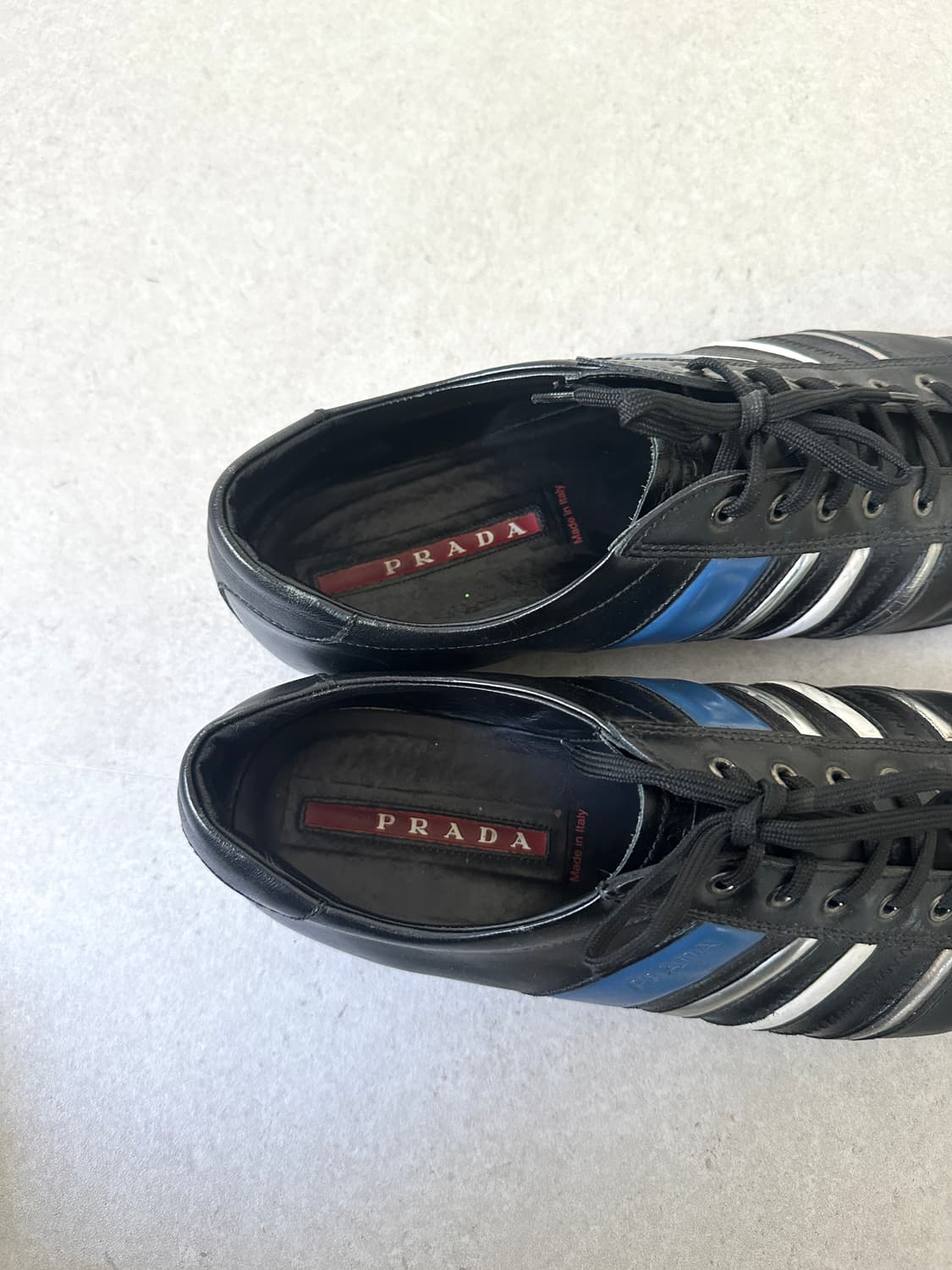 프라다 스포츠 2000s 블랙 레더 스니커즈 상품이미지5