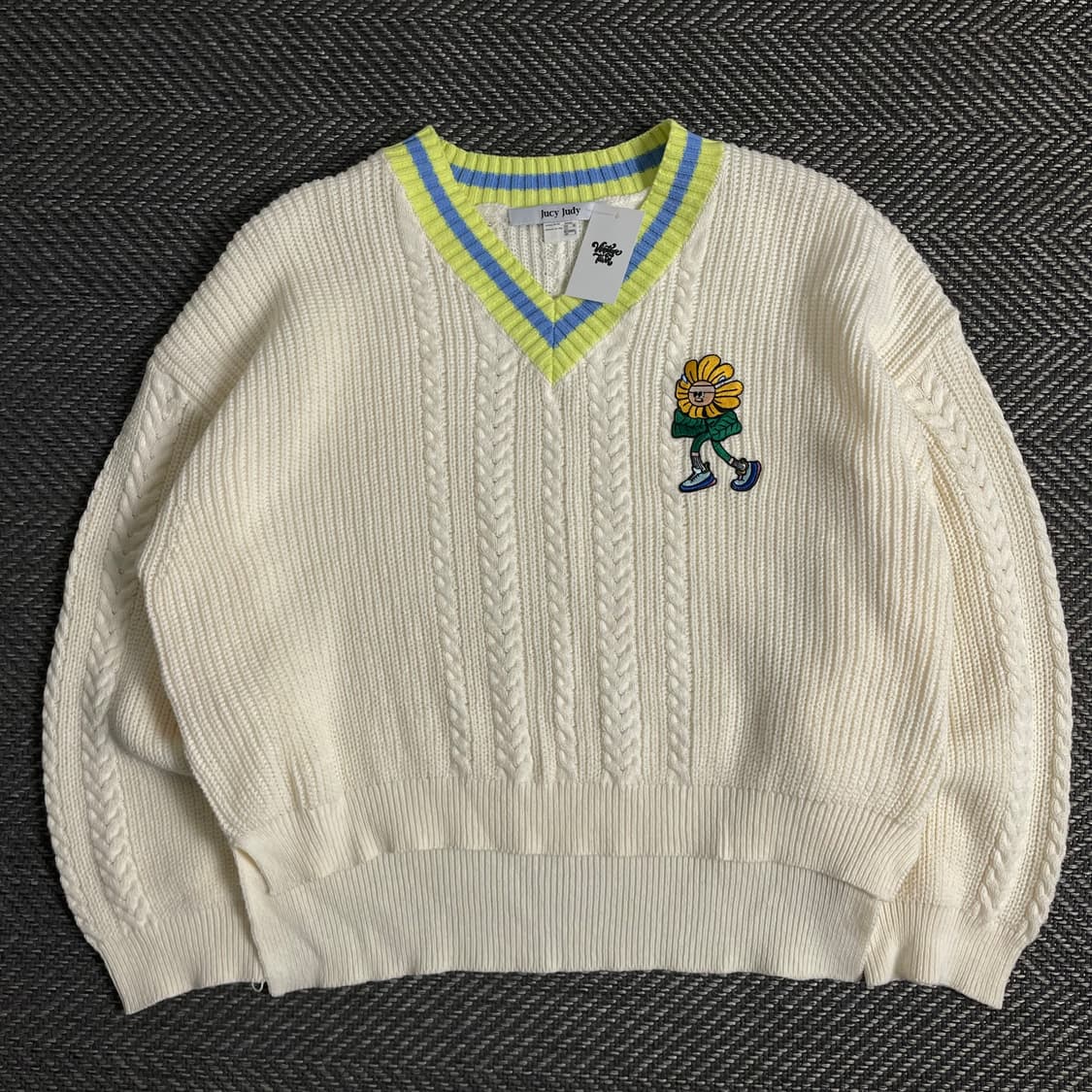 쥬시쥬디 케이블 아이보리 스웨터y 3689 상품이미지2