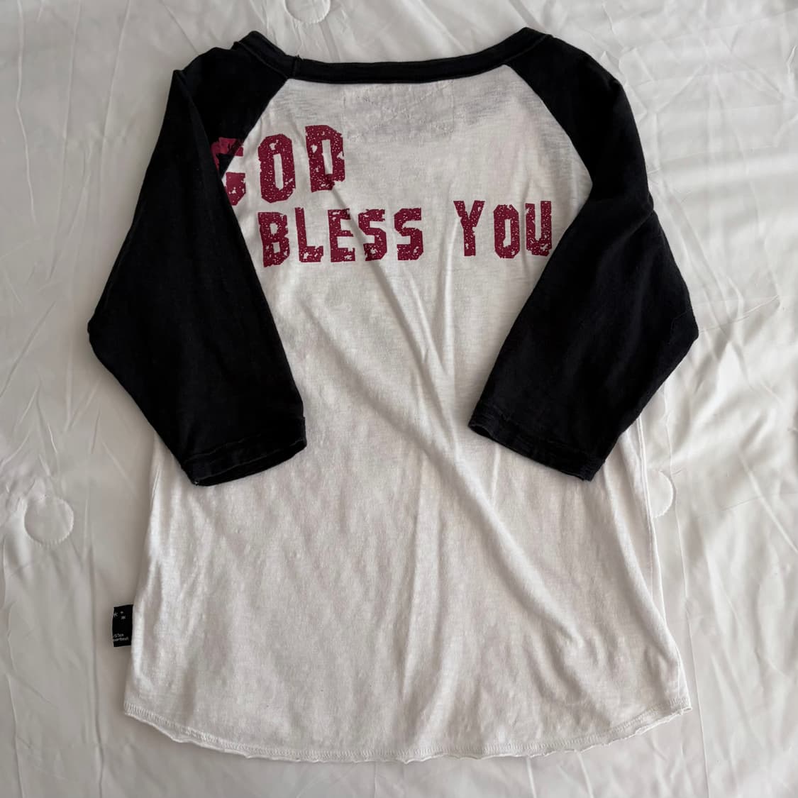 Stripe Skull Patchwork Half  Long Sleeve 상품이미지2