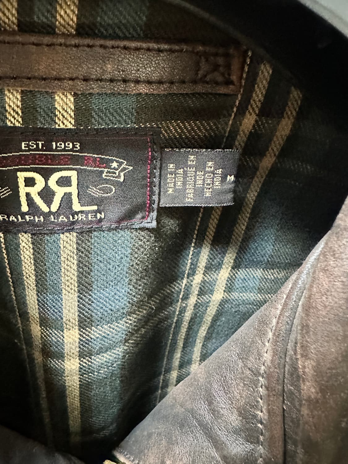 RRL 뉴스보이 레더 자켓 M 상품이미지4