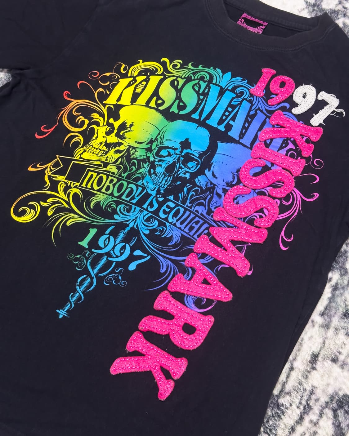 {Kissmark} Rainbow Skull Graphic Tee 상품이미지8