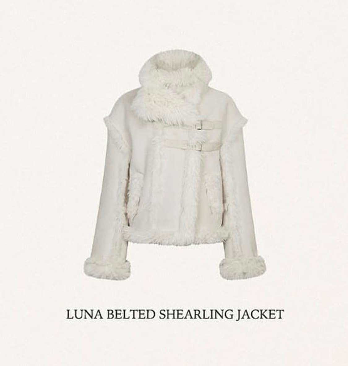 페인오어플레져 무스탕 퍼자켓 크림 상품이미지1