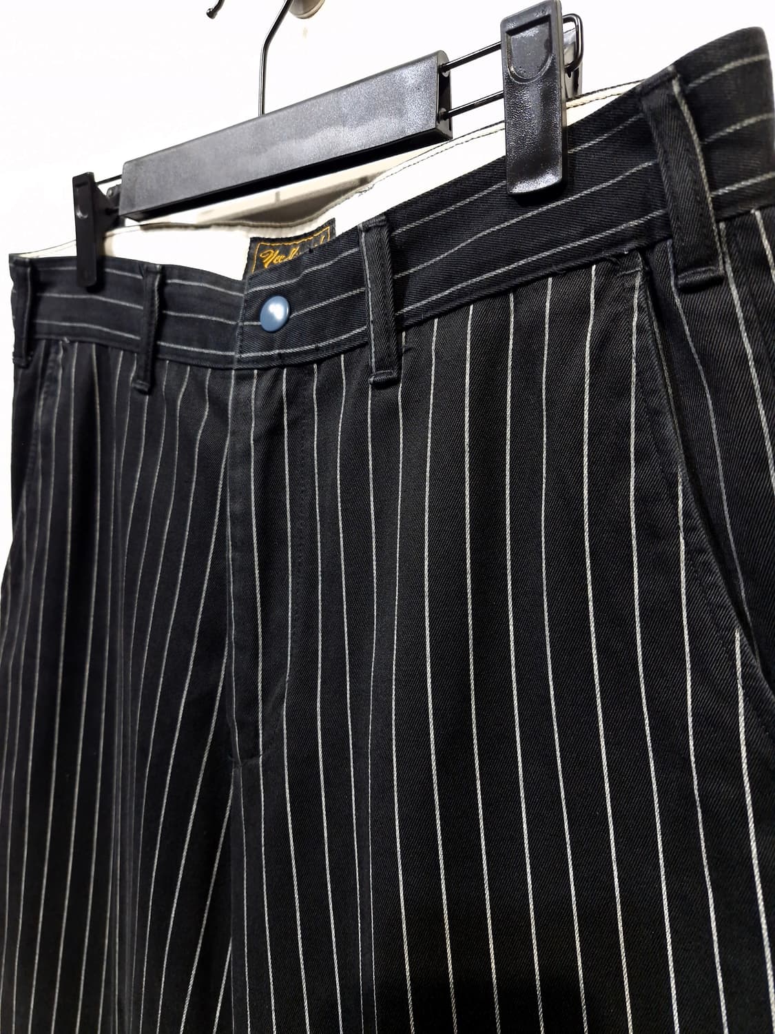 니들워크(NEEDLE WORK)스트라이프 치노 팬츠 블랙 상품이미지5