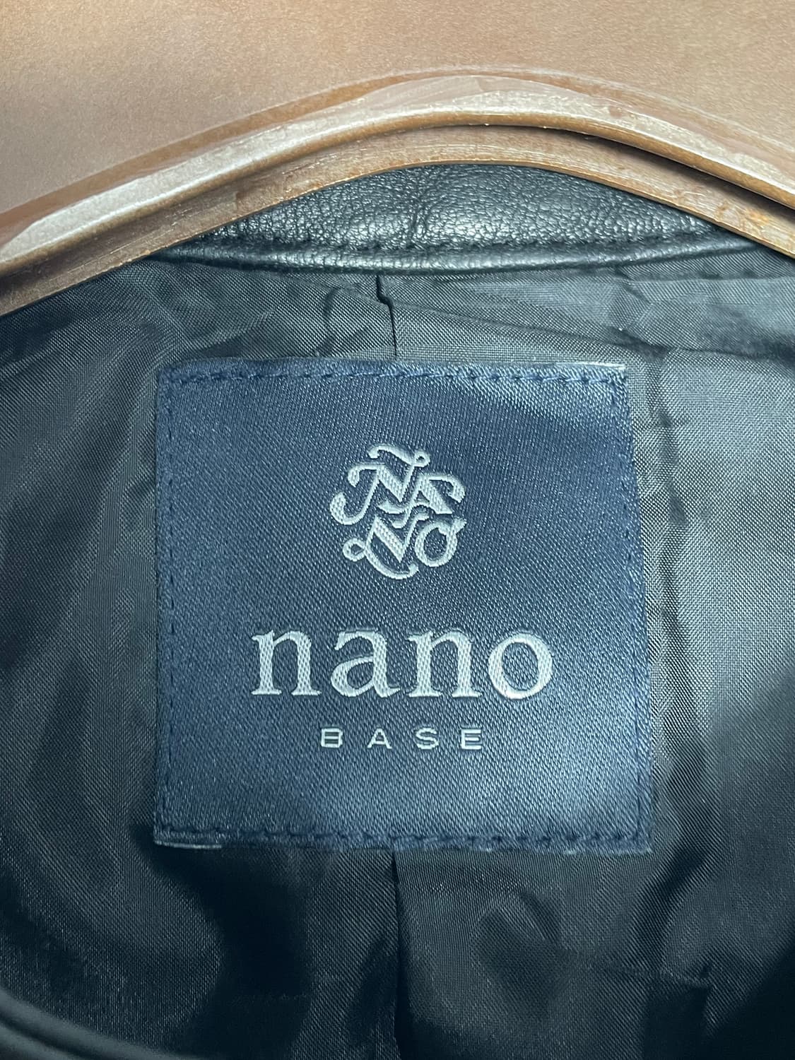 NANO base 나노유니버스 블랙 가죽 라이더 자켓 상품이미지3