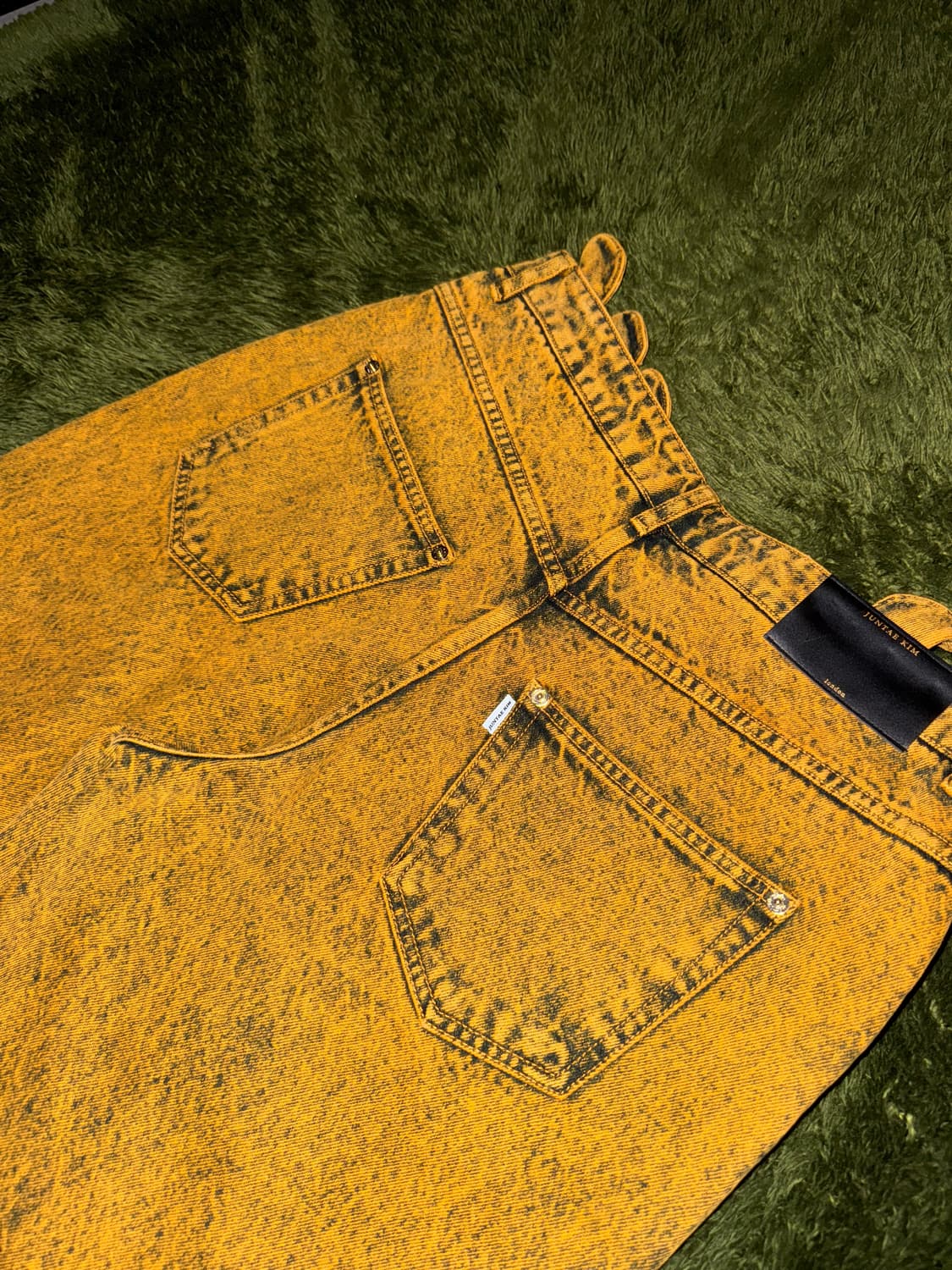 [L] juntae kim 준태킴 게더 코르셋 워시드 데님 팬츠 상품이미지8