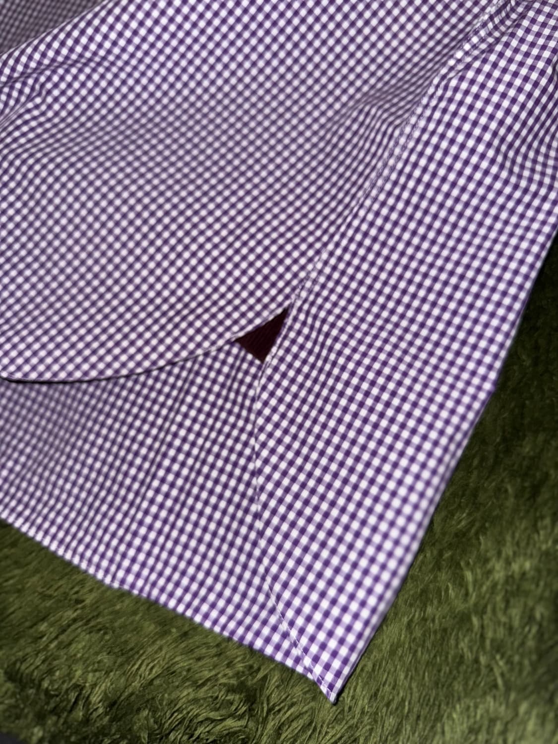 [S] 준야 와타나베 11AW 퍼플 깅엄 체크 코듀로이 패치 셔츠 상품이미지4